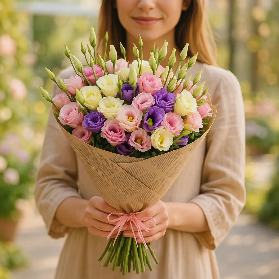 Karışık Renk Lisianthus Buketi